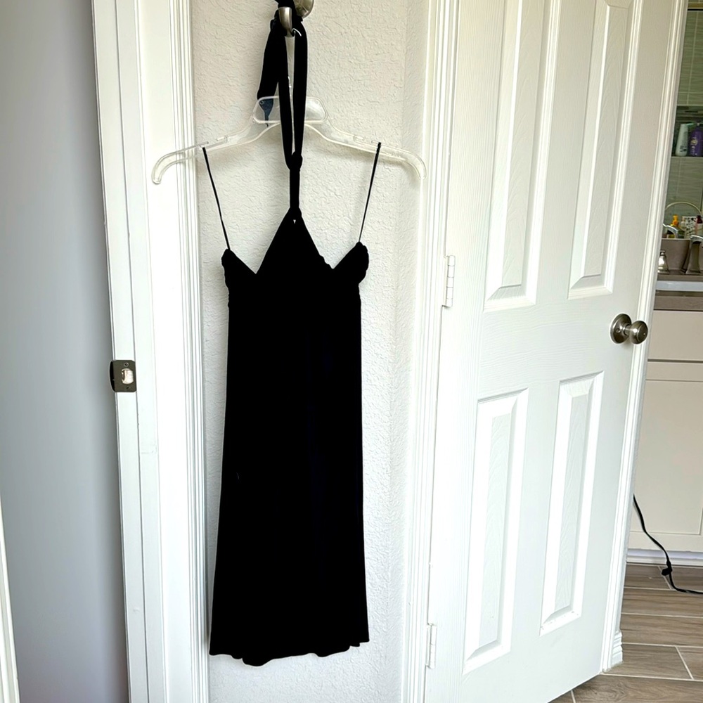 Express - black halter dress - size small